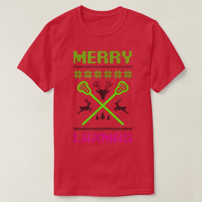 Camiseta Feliz Lamas Ugly Design Lacrosse Natal (Frente do Design)