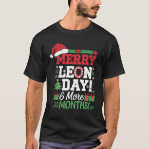 Camiseta Feliz Leon Day Noel Ckwards Engraçado Contagem de