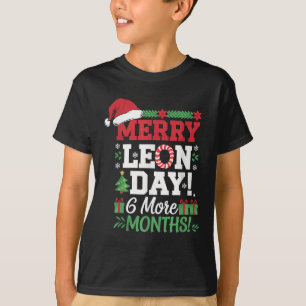 Camiseta Feliz Leon Day Noel Para Trás Engraçado Coun de Na