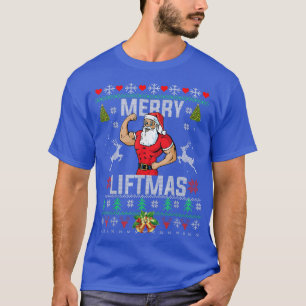 Camiseta Feliz Liftmas Engraçadas Papais noeis De Natal Ug