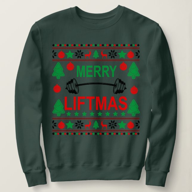 Camiseta Feliz Liftmas Feia de Natal (Frente do Design)