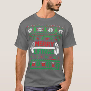 Camiseta Feliz Liftmas Natal Feio Papai Noel Gym Worko
