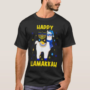 Camiseta Feliz Llamakkah Hanukkah Chanukah Llama Alpaca Sol
