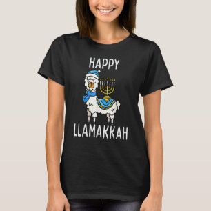 Camiseta Feliz Llamakkah Hanukkah Llama Menorá Chanuká Al