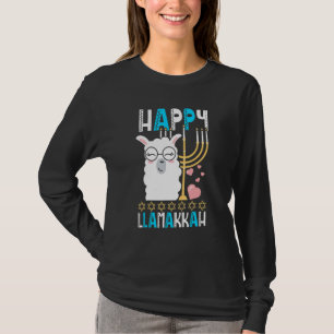 Camiseta Feliz Llamakkah Llama Judaico Fofo Óculos de Sol H