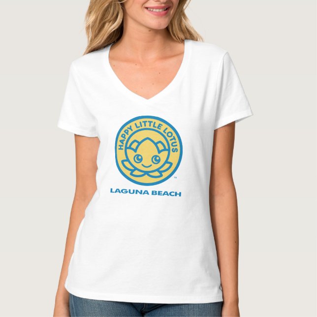 Camiseta Feliz Lotus, Laguna Beach, (Frente)