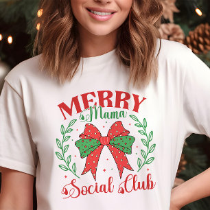 Camiseta Feliz Mama Social Club Coquette Natal