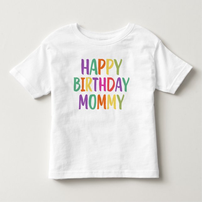 Camiseta Feliz Mamãe de aniversário (Frente)