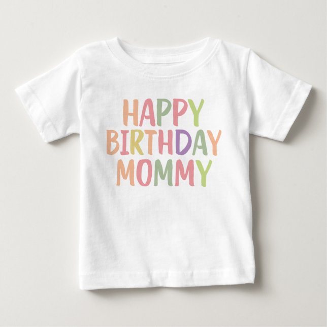 Camiseta Feliz Mamãe de aniversário (Frente)