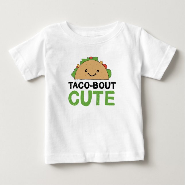 Camiseta Feliz Mão Desenhada Taco-Bout Taco Art Design (Frente)
