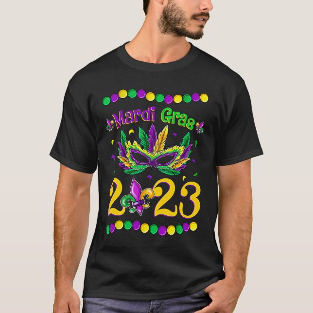 Camiseta Feliz Mardi Gras 2023 Jester Outfit Kids Girl Boy (Frente)