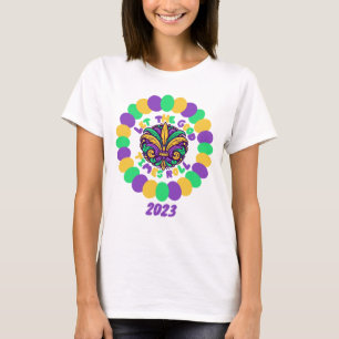 Camiseta Feliz Mardi Gras fleur-de-lis