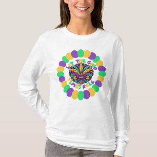 Camiseta Feliz Mardi Gras fleur-de-lis