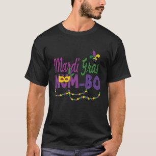 Camiseta Feliz Mardi Gras Mãe Bo Engraçado Máscara de Ca