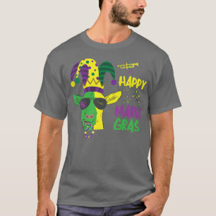 Camiseta Feliz Mardi Gras Party Goat Costume Carnaval Holid
