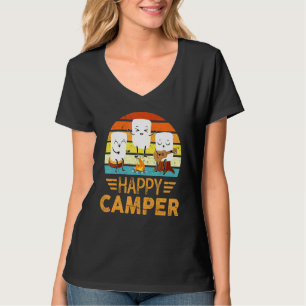 Camiseta Feliz Marshmallow Camper Cup Para Crianças Homens