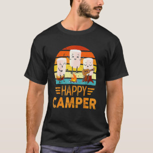 Camiseta Feliz Marshmallow Camper Cup Para Crianças Homens