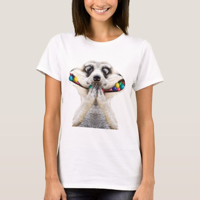 Camiseta Feliz Meerkat (Frente)