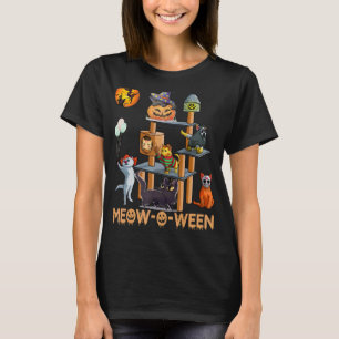 Camiseta Feliz Meow O Wewn Legal Mãe Dia das Bruxas Catedra