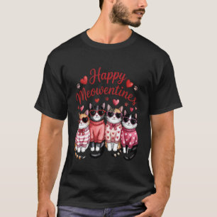 Camiseta Feliz Meowentineu2019s Gato Fofo do Dia dos Namora