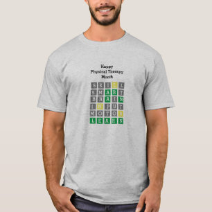 Camiseta Feliz Mês de Terapêutica Física Personalizada Word