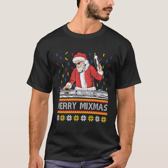 Camiseta Feliz Mi Ugly Dj Turntable Music Py (Frente)