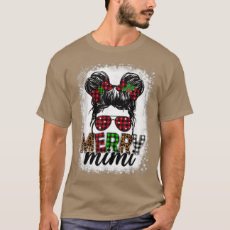 Camiseta Feliz Mini Xmas Xadrez de Buffalo Leopard Messy Bl
