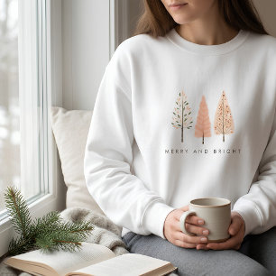 Camiseta Feliz Minimalista Moderna E Árvore Brilhante De Na