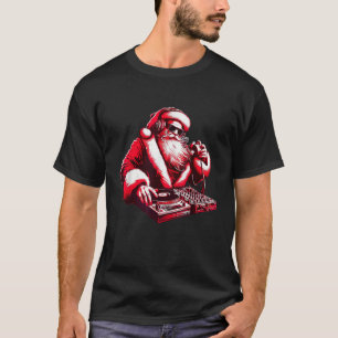 Camiseta Feliz Mixmas Hip Hop Music Disk Jockey Papais noei