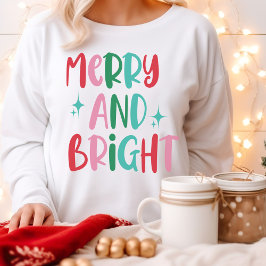 Camiseta Feliz Moderna e Brilhante Natal Colorido