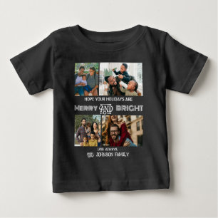 Camiseta Feliz moderna e foto da família brilhante