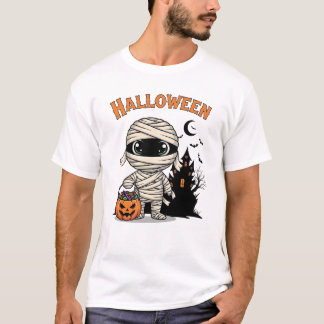 Camiseta Feliz múmia do Dia das Bruxas