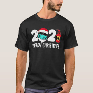Camiseta Feliz Natal 2021 Papais noeis Vestindo Quarentena