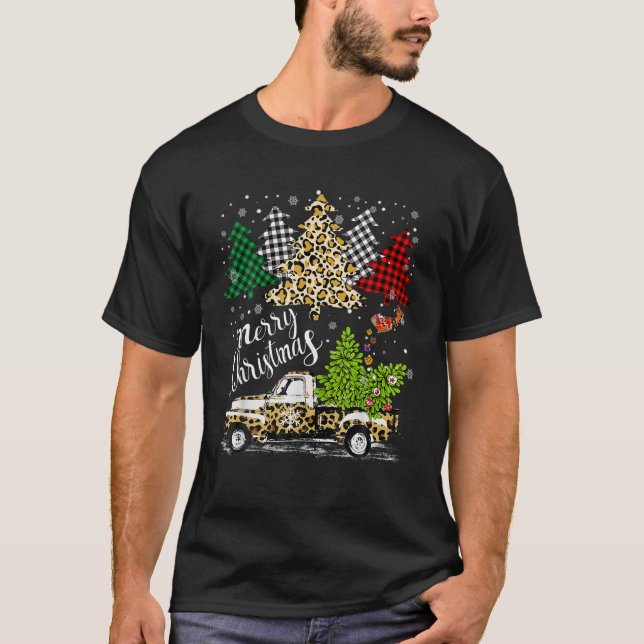 Camiseta Feliz Natal 2022, Leopard Buffalo Tree (Frente)