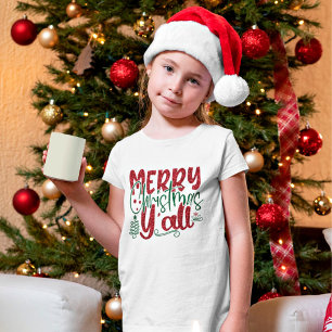 Camiseta Feliz Natal a Todos o Script de Feriado com Brilho