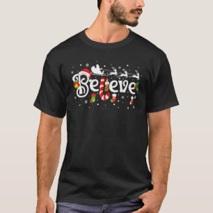 Camiseta Feliz Natal Acredita Na Família Paja Santa Claus