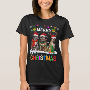 Camiseta Feliz Natal Americano Tre de Natal para Papais noe