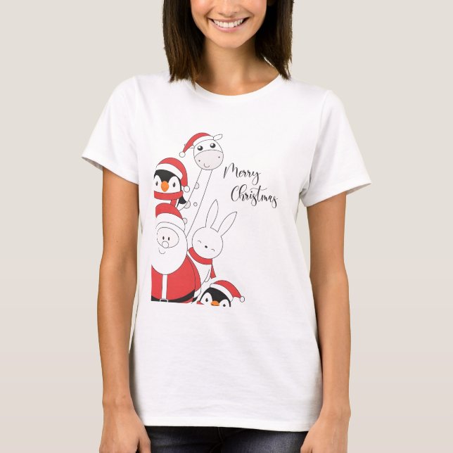Camiseta Feliz Natal Amigos (Frente)