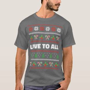 Camiseta Feliz Natal, amor a todas as pessoas, dizendo, Xma