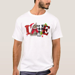 Camiseta Feliz Natal Amor Gatos Gatos Gatos Por Xmas
