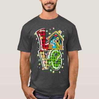Camiseta Feliz Natal Amor Natividade Laurie Furnell XMas