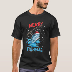 Camiseta Feliz Natal Angler Angel Fish Feliz de Natal