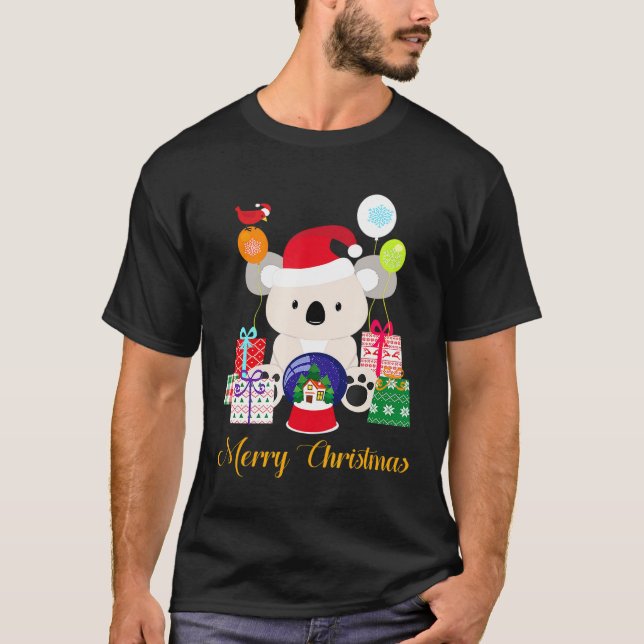 Camiseta Feliz Natal Animal Koala Bear Xmas (Frente)