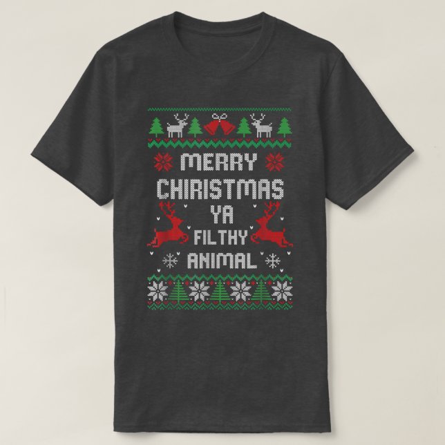 Camiseta Feliz Natal Animal Sujo Ya-Shirt (Frente do Design)