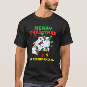Camiseta Feliz Natal Animal Sujo Ya Toilet Paper