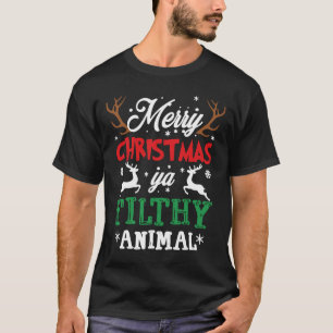 Camiseta Feliz Natal Animal Sujo Ya Xmas Pajama