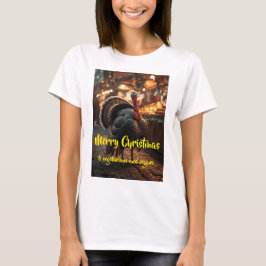 Camiseta Feliz Natal aos vegetarianos e veganos.