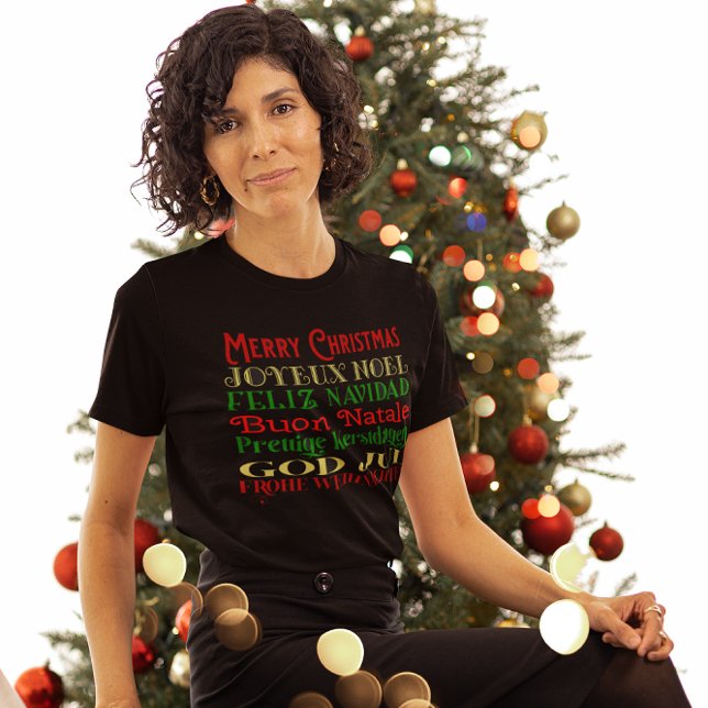 Camiseta Feliz Natal às Nações (Criador carregado)