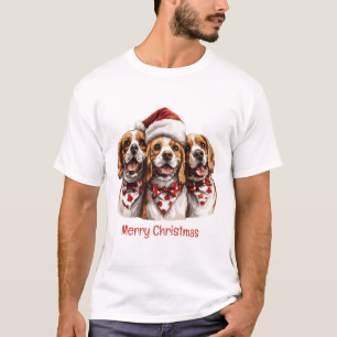 Camiseta Feliz Natal Beagle Dogs