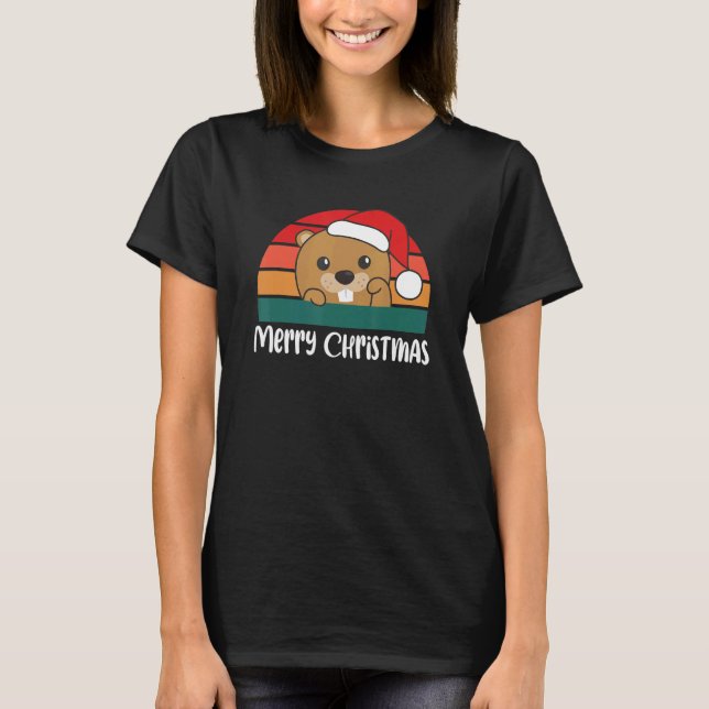 Camiseta Feliz Natal Beaver Natal (Frente)